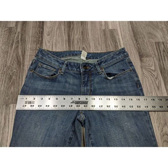 (3/$35) Sonoma Size 2 Pockets Mid Rise Demi Bootcut Whiskered Denim Blue Jeans - Picture 9 of 12